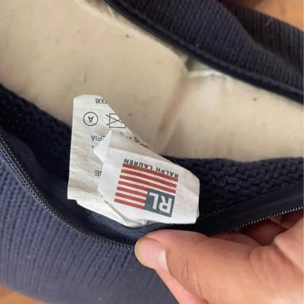 Vintage Polo Ralph Lauren American flag down pillow